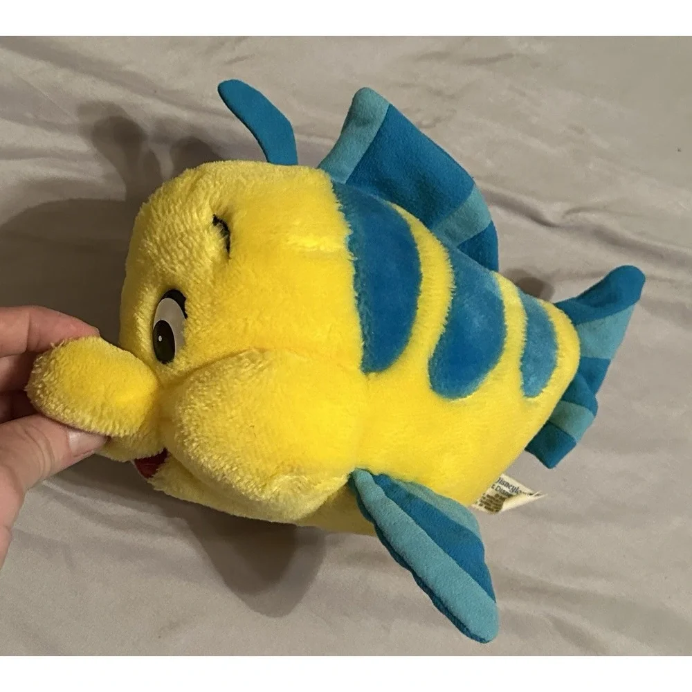 Vintage Little Mermaid Flounder Plush Disneyland‎ /Walt Disney World